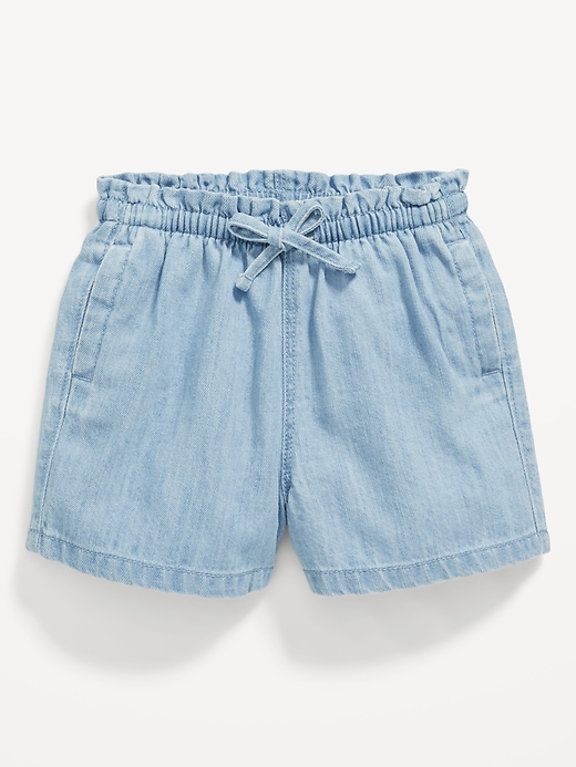 View large product image 1 of 2. Ruffled Chambray Pull-On Shorts for Toddler Girls