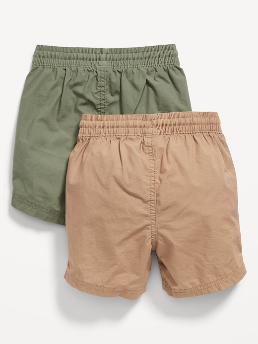 View large product image 2 of 3. Poplin Pull-On Shorts 2-Pack for Toddler Boys