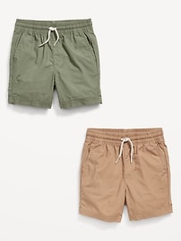 View large product image 3 of 3. Poplin Pull-On Shorts 2-Pack for Toddler Boys