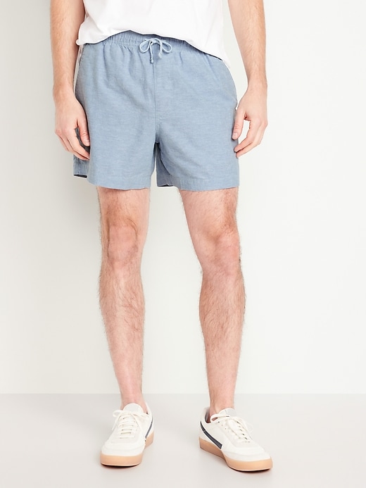 Image number 1 showing, Linen-Blend Jogger Shorts -- 5-inch inseam