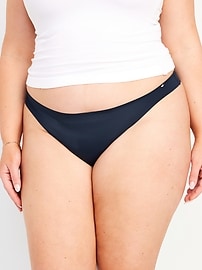 View large product image 7 of 8. Low-Rise Soft-Knit No-Show Thong Underwear