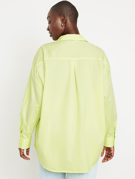 Image number 6 showing, Oversized Button-Down Boyfriend Shirt