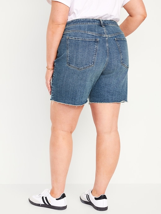 Image number 8 showing, High-Waisted OG Button-Fly Jean Shorts -- 7-inch inseam
