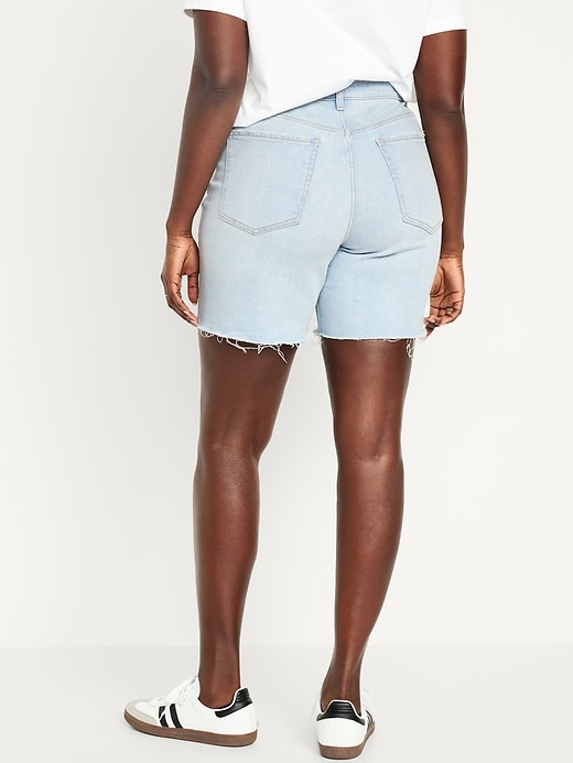 Image number 6 showing, High-Waisted OG Button-Fly Jean Shorts -- 7-inch inseam