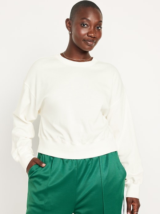Image number 5 showing, French-Terry Drop-Shoulder Sweatshirt