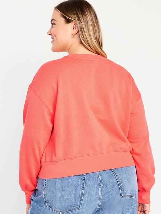 Image number 8 showing, Drop-Shoulder Crop Sweatshirt