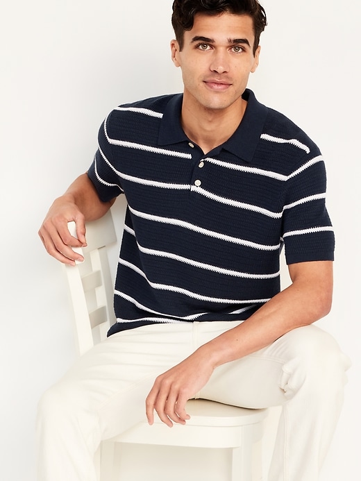 Image number 6 showing, Striped Polo Sweater