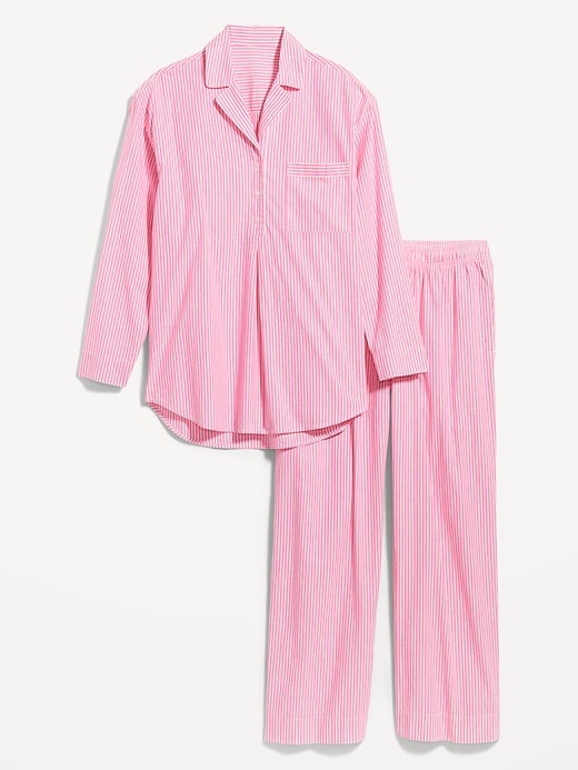 Image number 7 showing, Maternity Poplin Pajama Set