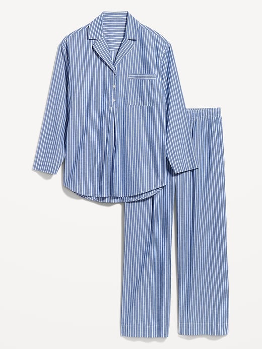 Image number 4 showing, Maternity Poplin Pajama Set