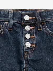 View large product image 5 of 5. High-Waisted Button-Fly Jean Midi Shorts for Girls