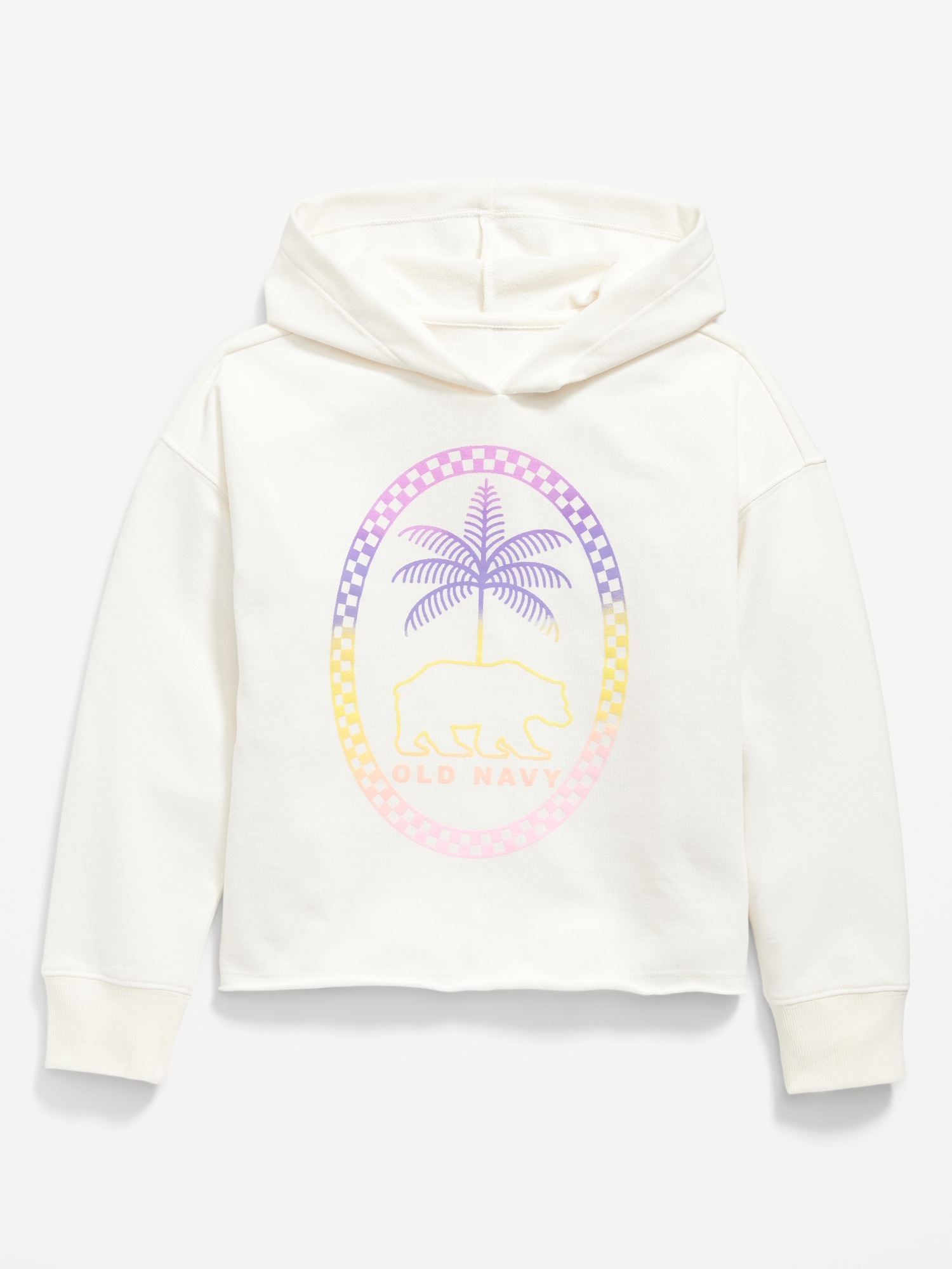 Vintage Logo-Graphic Hoodie for Girls