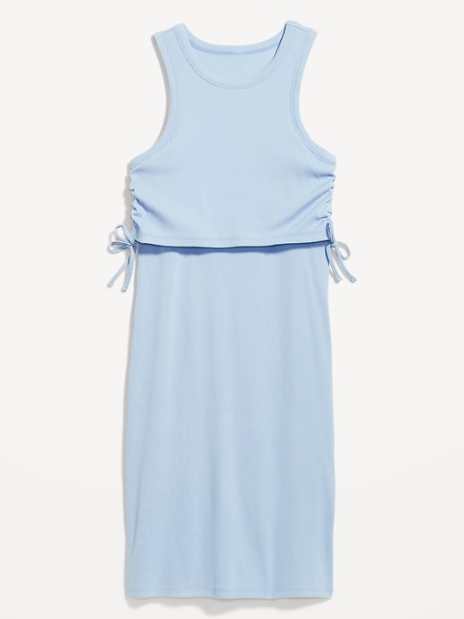 Image number 2 showing, Maternity Side-Tie Double-Layer Nursing Dress