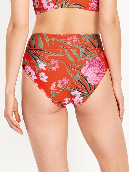 Image number 2 showing, Banded High-Waist Bikini Swim Bottoms