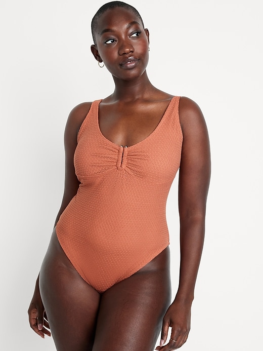 Image number 5 showing, Crochet One-Piece Swimsuit