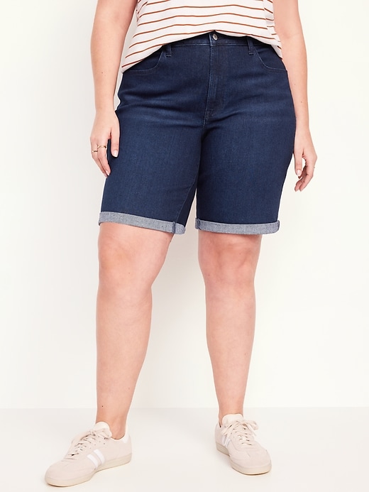 Image number 7 showing, High-Waisted Wow Jean Shorts -- 9-inch inseam