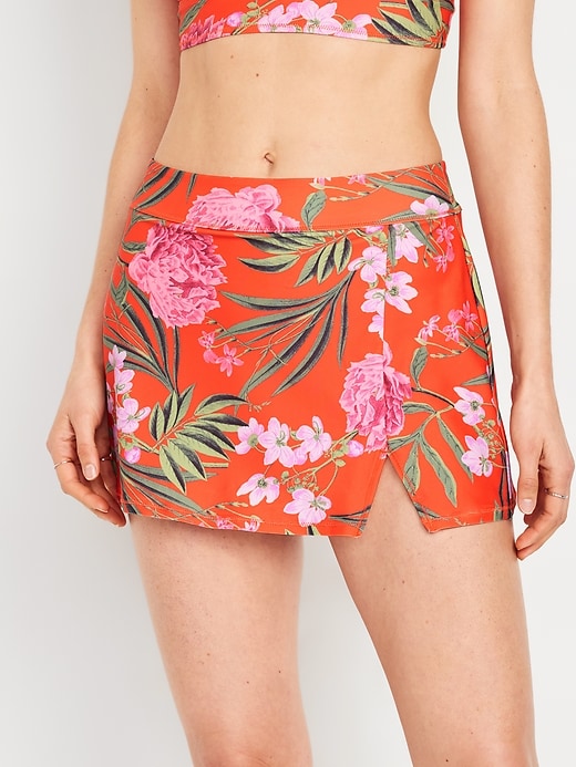 Image number 1 showing, High-Waisted Swim Skirt