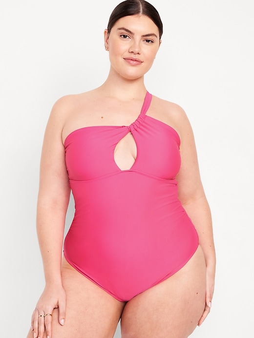 Image number 7 showing, One-Shoulder Cutout Swimsuit