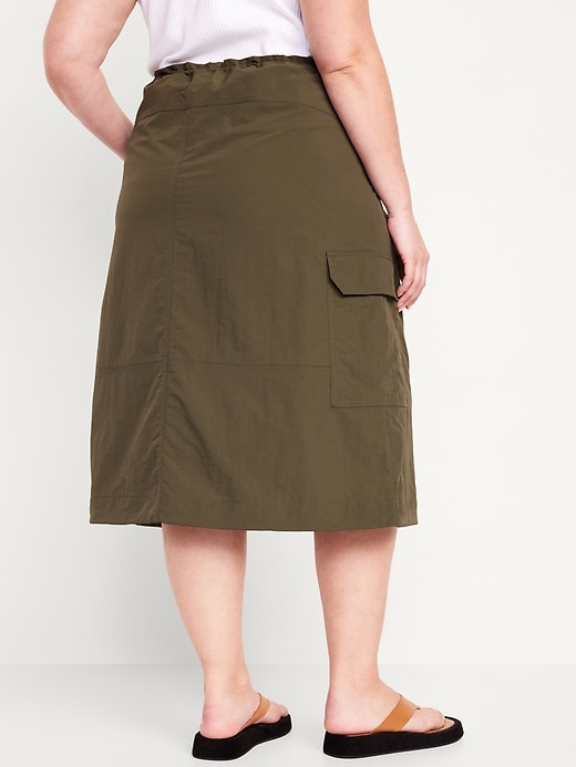 Image number 8 showing, High-Waisted Utility Midi Skirt