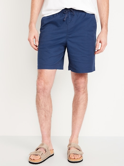 Image number 1 showing, Pull-On Twill Jogger Shorts -- 7-inch inseam