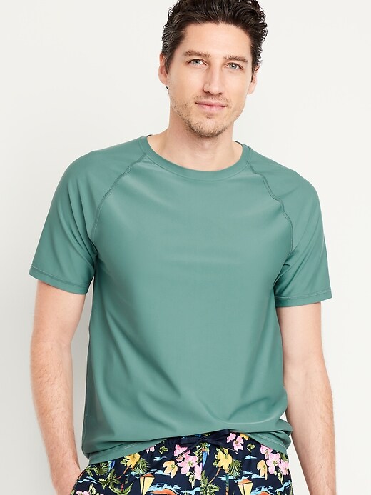 Image number 1 showing, Short-Sleeve Rashguard Swim Top