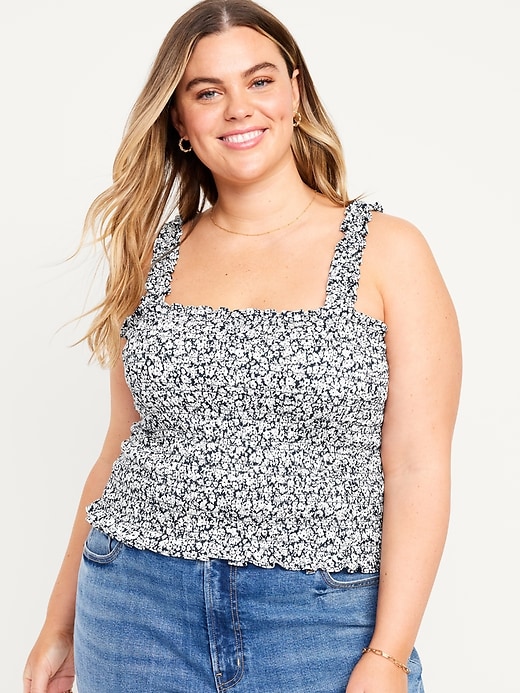 Image number 7 showing, Fitted Smocked Tank Top