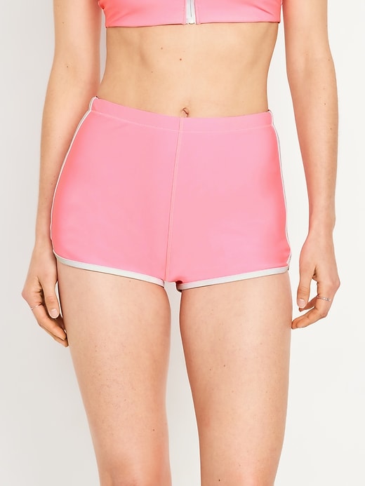 Image number 1 showing, High-Waisted Swim Shorts -- 1.5-inch inseam