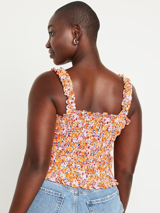 Image number 6 showing, Fitted Smocked Tank Top