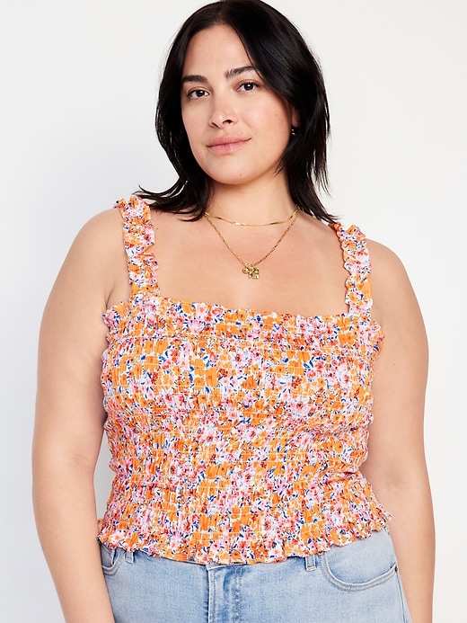 Image number 7 showing, Fitted Smocked Tank Top