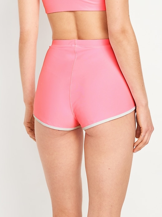 Image number 2 showing, High-Waisted Swim Shorts -- 1.5-inch inseam
