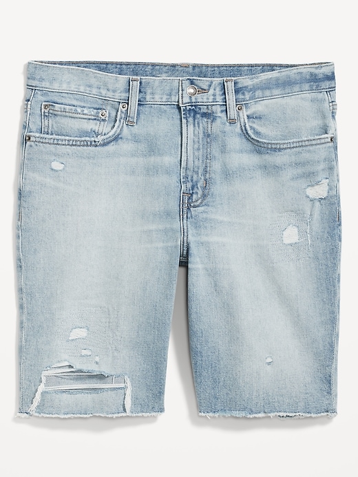 Image number 5 showing, Slim Ripped Jean Shorts -- 9.5-inch inseam
