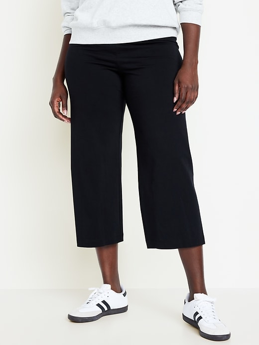 Image number 5 showing, High-Waisted Wide Leg Cropped Leggings