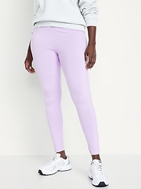 View large product image 5 of 6. High Waisted Jersey Ankle Leggings