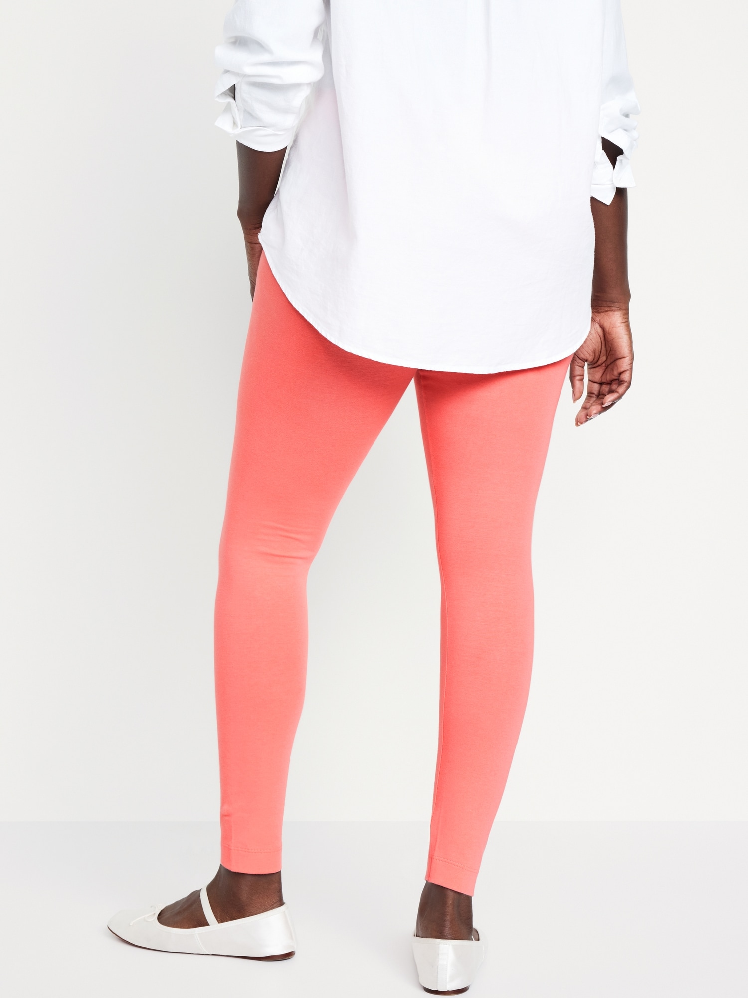 Jersey athletic leggings with cuffs