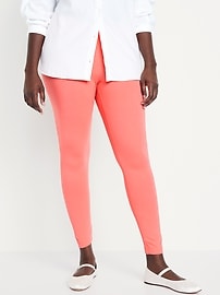 View large product image 5 of 6. High Waisted Jersey Ankle Leggings