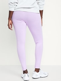 View large product image 6 of 6. High Waisted Jersey Ankle Leggings