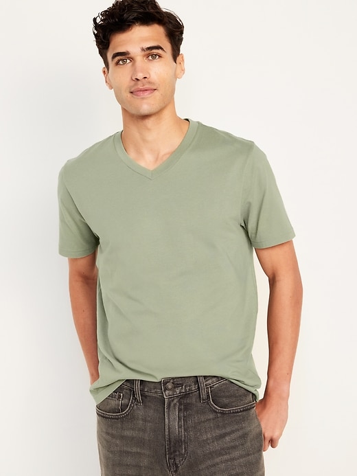 Image number 1 showing, Soft-Washed V-Neck T-Shirt