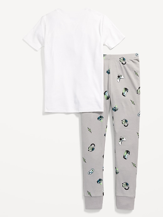 View large product image 2 of 2. Gender-Neutral Graphic Snug-Fit Pajama Set for Kids