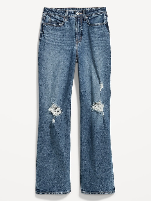Image number 4 showing, Curvy Extra High-Waisted Wide-Leg Jeans