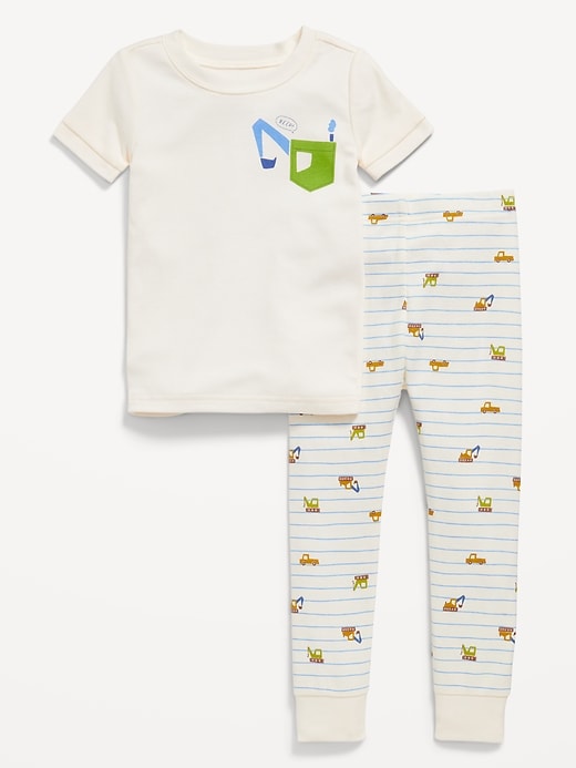 View large product image 1 of 1. Unisex Snug-Fit Graphic Pajama Set for Toddler & Baby