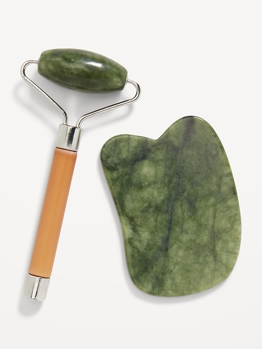 View large product image 1 of 2. Self Love Rituals® Wellness Essentials: Jade Gua Sha & Facial Roller