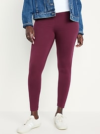 View large product image 5 of 6. High-Waisted Jersey Ankle Leggings