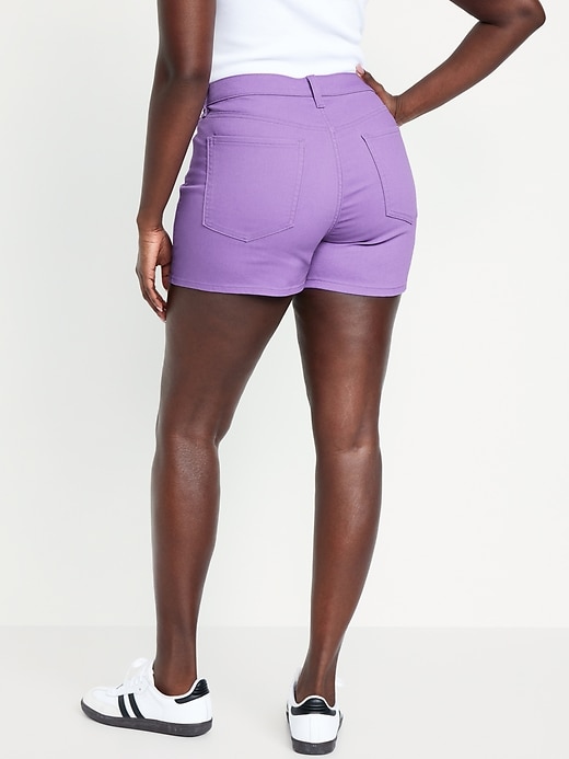 Image number 6 showing, High-Waisted Wow Jean Shorts -- 3-inch inseam