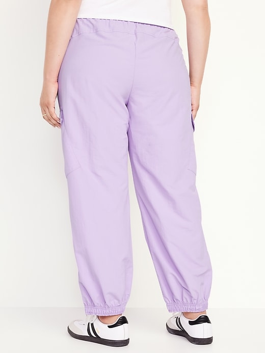 Image number 8 showing, High-Waisted Ankle-Zip Cargo Joggers