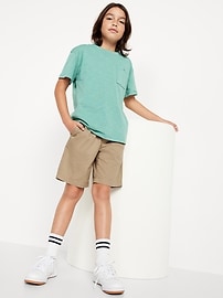 View large product image 3 of 4. Knee Length Twill Jogger Shorts for Boys