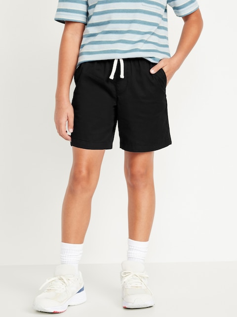 Above Knee Twill Pull-On Shorts for Boys - Black Jack