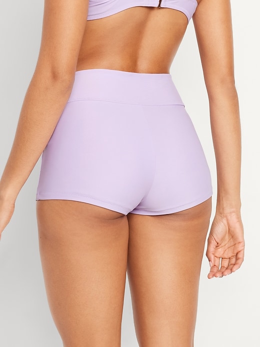 Image number 2 showing, High-Waisted Swim Shorts -- 2-inch inseam