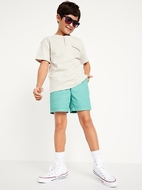 View large product image 3 of 4. Twill Non-Stretch Jogger Shorts for Boys (Above Knee)