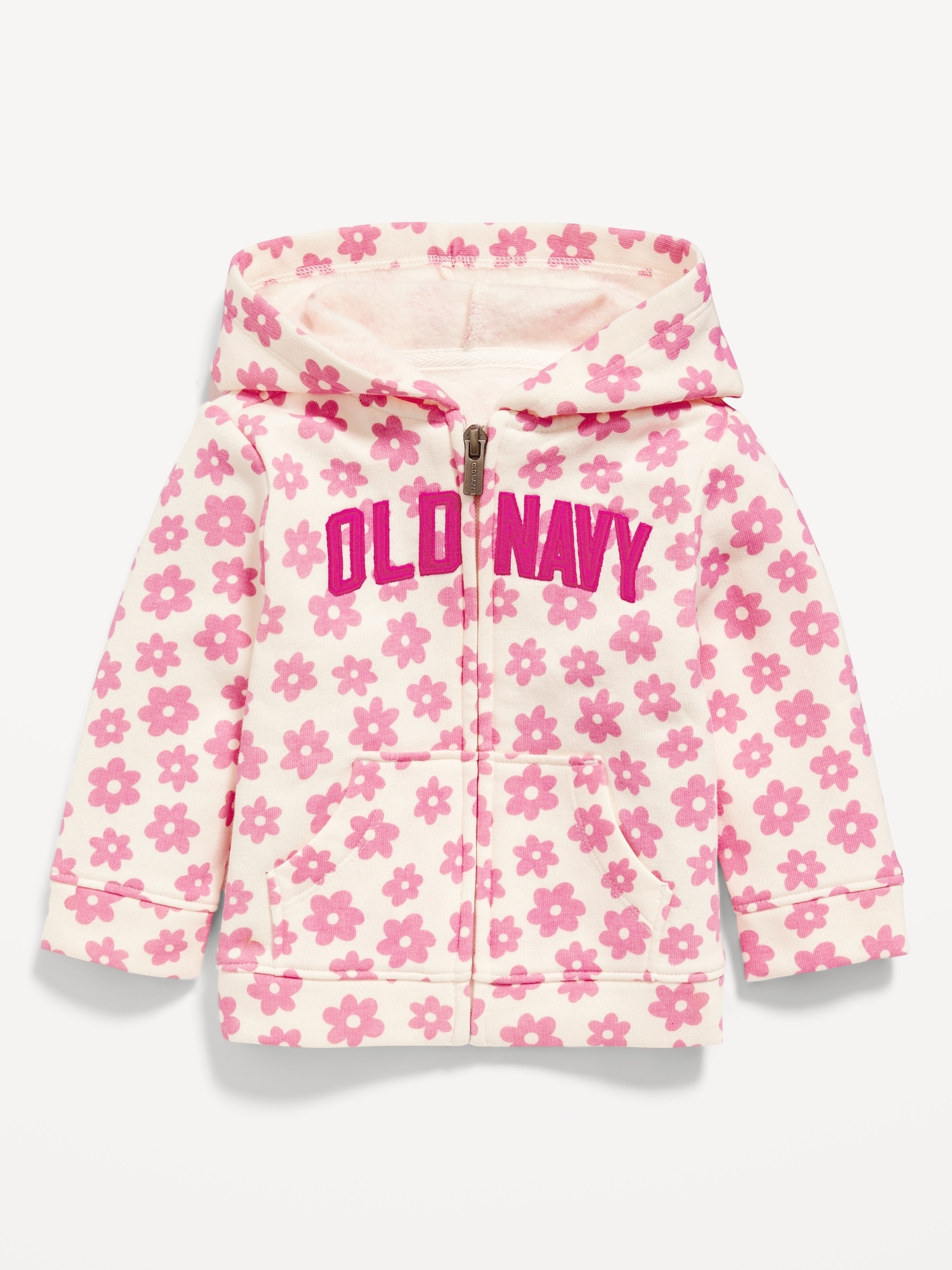 Printed Logo-Graphic Zip Hoodie for Baby