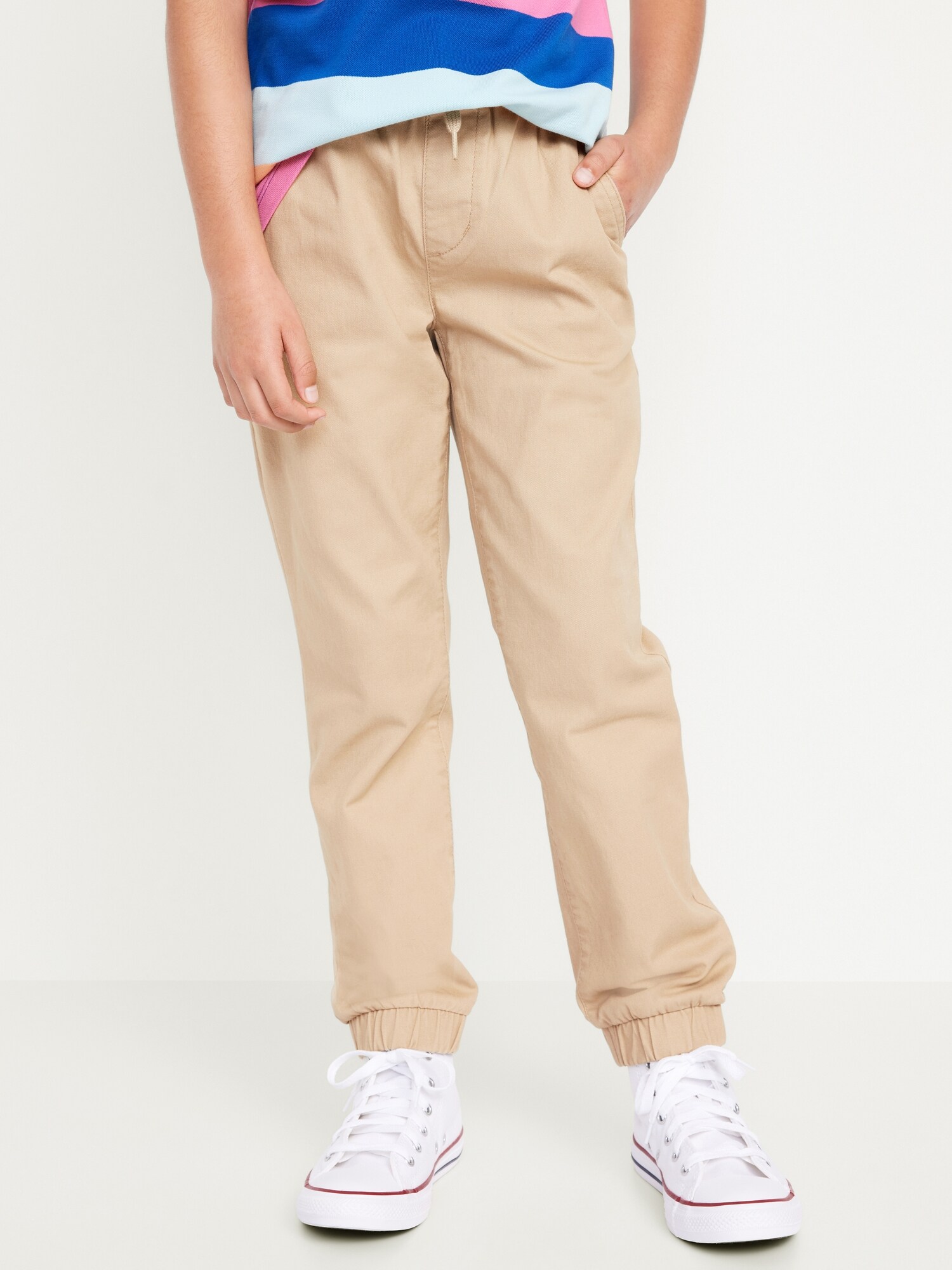 thumbnail image 2 of Boys Cargo Pants 2-Pack - Elastic Waist Joggers For School, Sports & Casual Wear 2 of 9