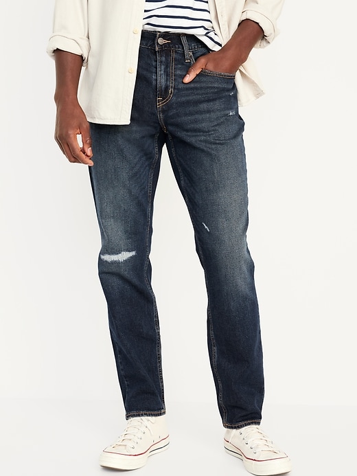 Image number 1 showing, Athletic Taper Built-In Flex Ripped Jeans